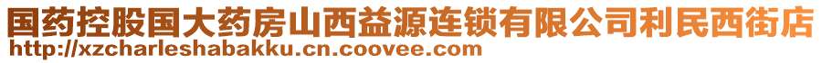 國藥控股國大藥房山西益源連鎖有限公司利民西街店