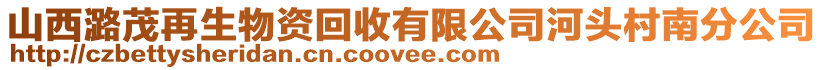 山西潞茂再生物資回收有限公司河頭村南分公司