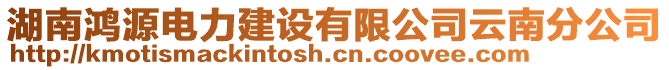 湖南鴻源電力建設(shè)有限公司云南分公司