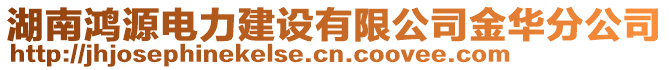 湖南鴻源電力建設(shè)有限公司金華分公司