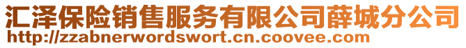 匯澤保險銷售服務(wù)有限公司薛城分公司