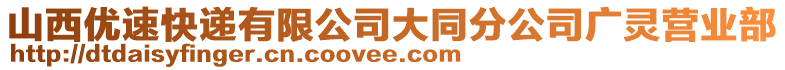 山西優(yōu)速快遞有限公司大同分公司廣靈營業(yè)部