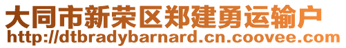 大同市新榮區(qū)鄭建勇運輸戶