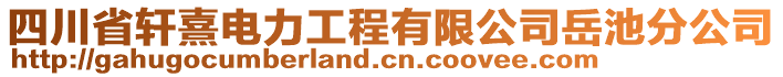 四川省軒熹電力工程有限公司岳池分公司