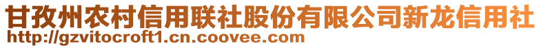 甘孜州农村信用联社股份有限公司新龙信用社