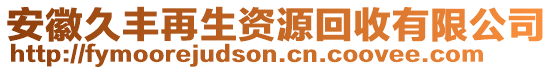 安徽久豐再生資源回收有限公司