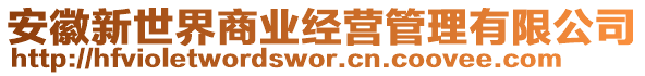 安徽新世界商業(yè)經(jīng)營(yíng)管理有限公司