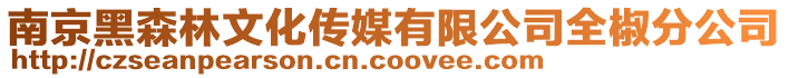 南京黑森林文化傳媒有限公司全椒分公司