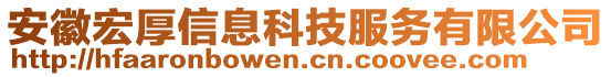 安徽宏厚信息科技服務(wù)有限公司