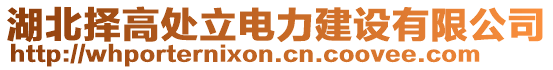 湖北擇高處立電力建設(shè)有限公司