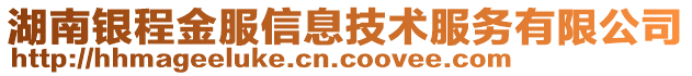 湖南銀程金服信息技術(shù)服務(wù)有限公司