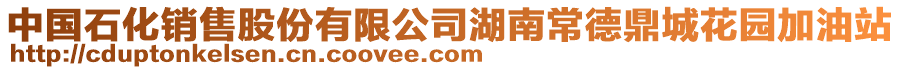 中國(guó)石化銷售股份有限公司湖南常德鼎城花園加油站