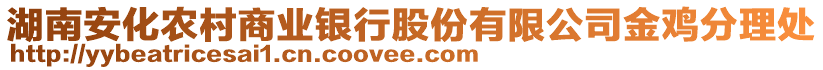 湖南安化農(nóng)村商業(yè)銀行股份有限公司金雞分理處