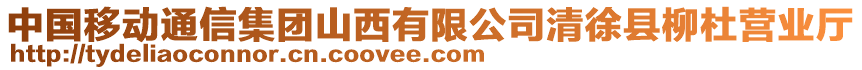 中國(guó)移動(dòng)通信集團(tuán)山西有限公司清徐縣柳杜營(yíng)業(yè)廳