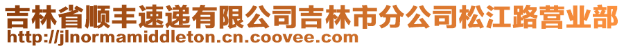 吉林省順豐速遞有限公司吉林市分公司松江路營業(yè)部