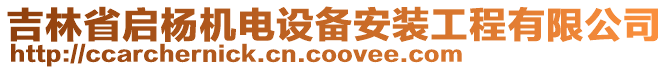 吉林省啟楊機(jī)電設(shè)備安裝工程有限公司