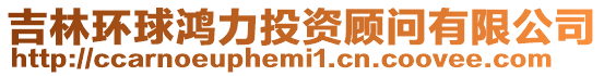 吉林環球鴻力投資顧問有限公司
