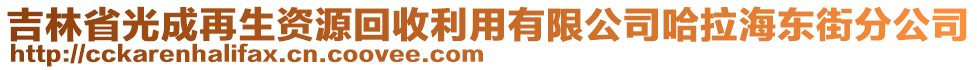 吉林省光成再生資源回收利用有限公司哈拉海東街分公司