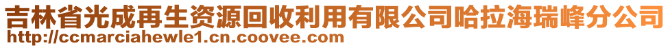 吉林省光成再生資源回收利用有限公司哈拉海瑞峰分公司