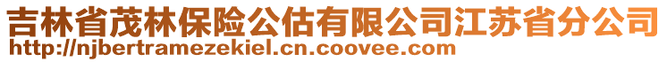 吉林省茂林保險公估有限公司江蘇省分公司