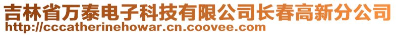 吉林省萬泰電子科技有限公司長春高新分公司