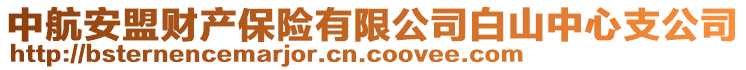 中航安盟財(cái)產(chǎn)保險(xiǎn)有限公司白山中心支公司