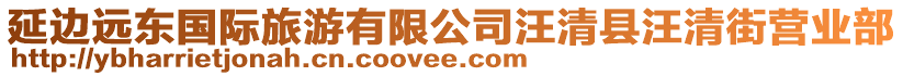延邊遠東國際旅游有限公司汪清縣汪清街營業(yè)部