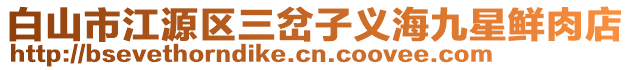 白山市江源區三岔子義海九星鮮肉店