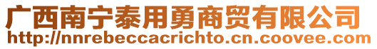 廣西南寧泰用勇商貿(mào)有限公司