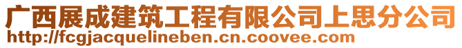 廣西展成建筑工程有限公司上思分公司