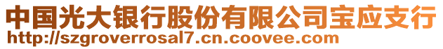 中國光大銀行股份有限公司寶應(yīng)支行