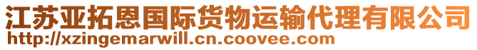 江蘇亞拓恩國際貨物運(yùn)輸代理有限公司