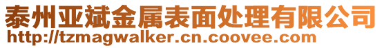 泰州亞斌金屬表面處理有限公司