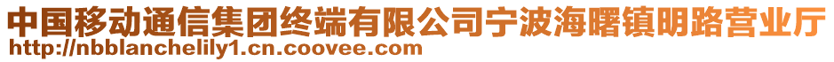 中國移動通信集團終端有限公司寧波海曙鎮(zhèn)明路營業(yè)廳