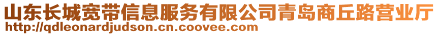 山東長城寬帶信息服務(wù)有限公司青島商丘路營業(yè)廳