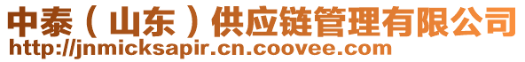 中泰（山東）供應(yīng)鏈管理有限公司