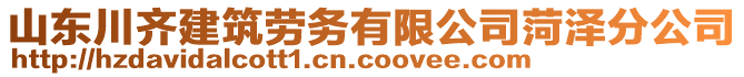 山东川齐建筑劳务有限公司菏泽分公司