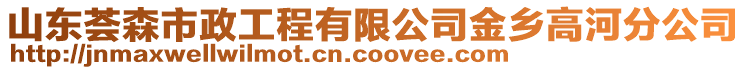 山東薈森市政工程有限公司金鄉(xiāng)高河分公司