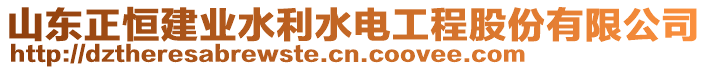 山東正恒建業(yè)水利水電工程股份有限公司