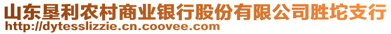 山東墾利農(nóng)村商業(yè)銀行股份有限公司勝坨支行