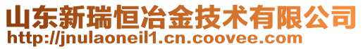 山東新瑞恒冶金技術(shù)有限公司