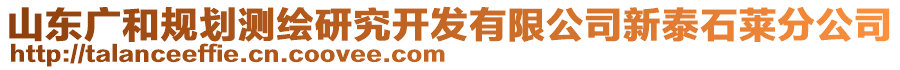 山東廣和規(guī)劃測繪研究開發(fā)有限公司新泰石萊分公司