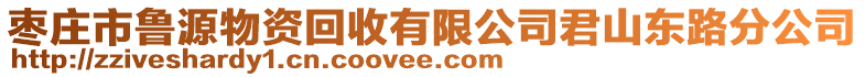 棗莊市魯源物資回收有限公司君山東路分公司