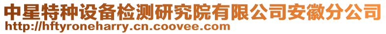 中星特種設備檢測研究院有限公司安徽分公司