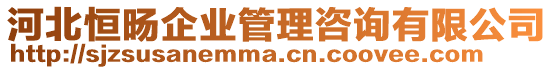 河北恒旸企業(yè)管理咨詢有限公司