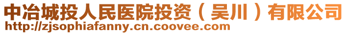 中冶城投人民醫(yī)院投資（吳川）有限公司