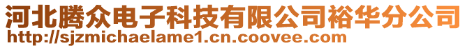 河北騰眾電子科技有限公司裕華分公司