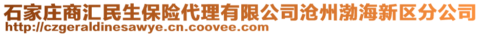 石家莊商匯民生保險代理有限公司滄州渤海新區(qū)分公司