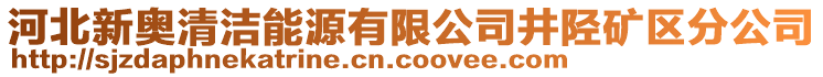 河北新奧清潔能源有限公司井陘礦區(qū)分公司