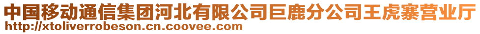 中國移動通信集團河北有限公司巨鹿分公司王虎寨營業(yè)廳